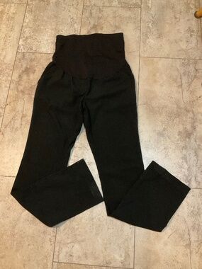 Liz Lange Maternity Pants Black Sz Small Stretchy Casual Pockets Over Belly